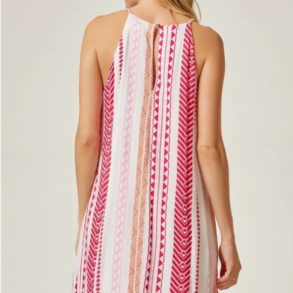 Emily Wonder Sleeveless Geometric Print Summer Sheath Dress - Picture 2 of 12